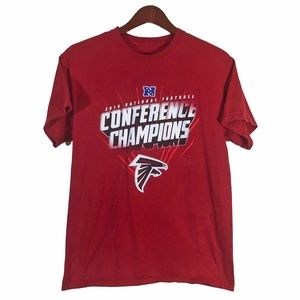 ATLANTA FALCON 2016 Conference Champion Red T Shirt Size M
